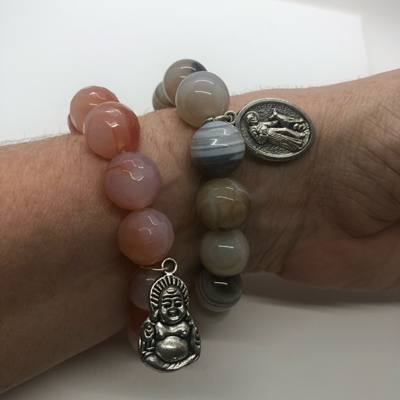 Bead Quartz bracelet, set of 2 - Picture 6 of 6